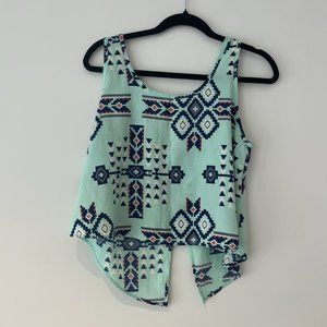 Tetris Dreams Geometric Pattern Tank Top